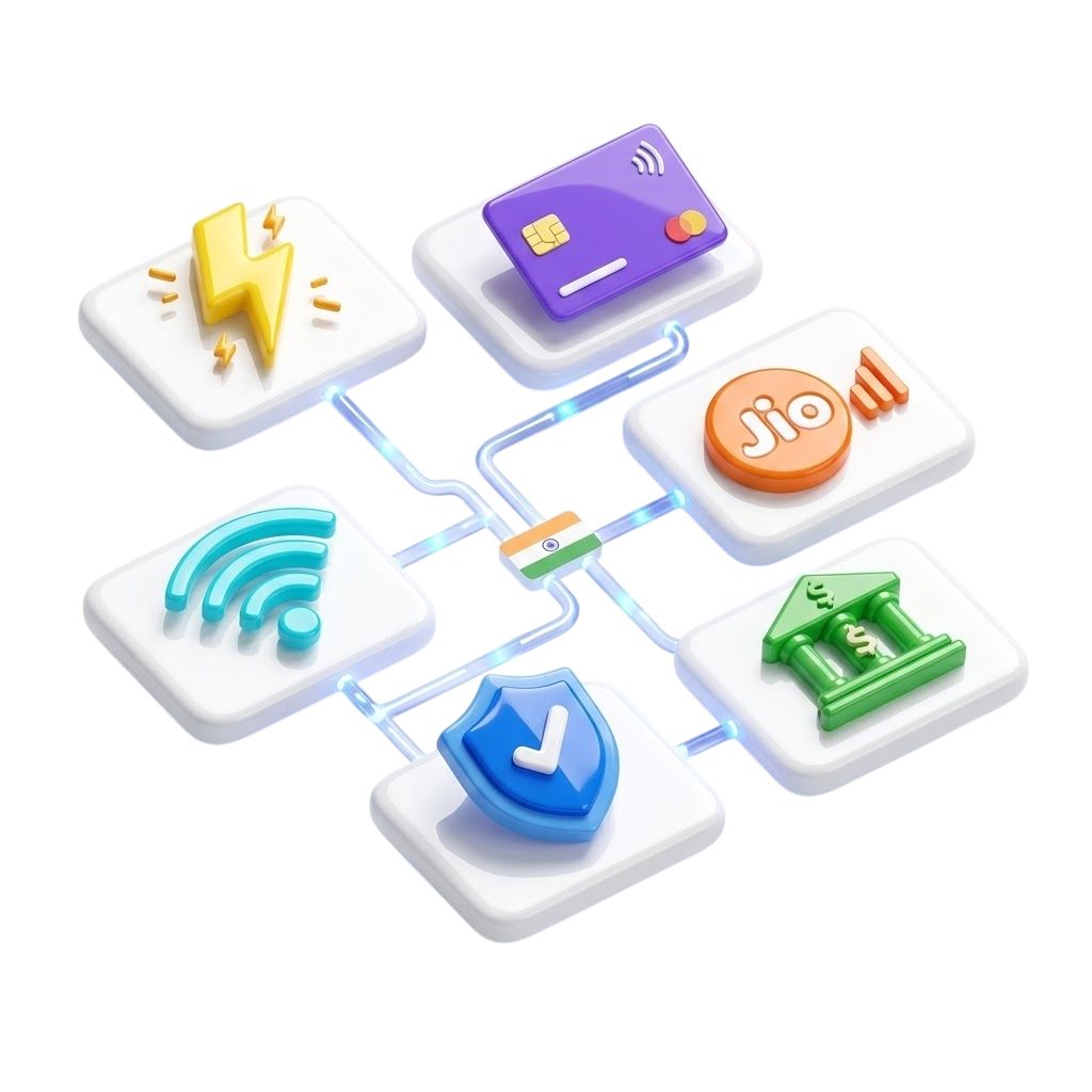 22,000+ Bill Providers - Electricity, Credit Cards, Broadband, Mobile, Insurance, Banking